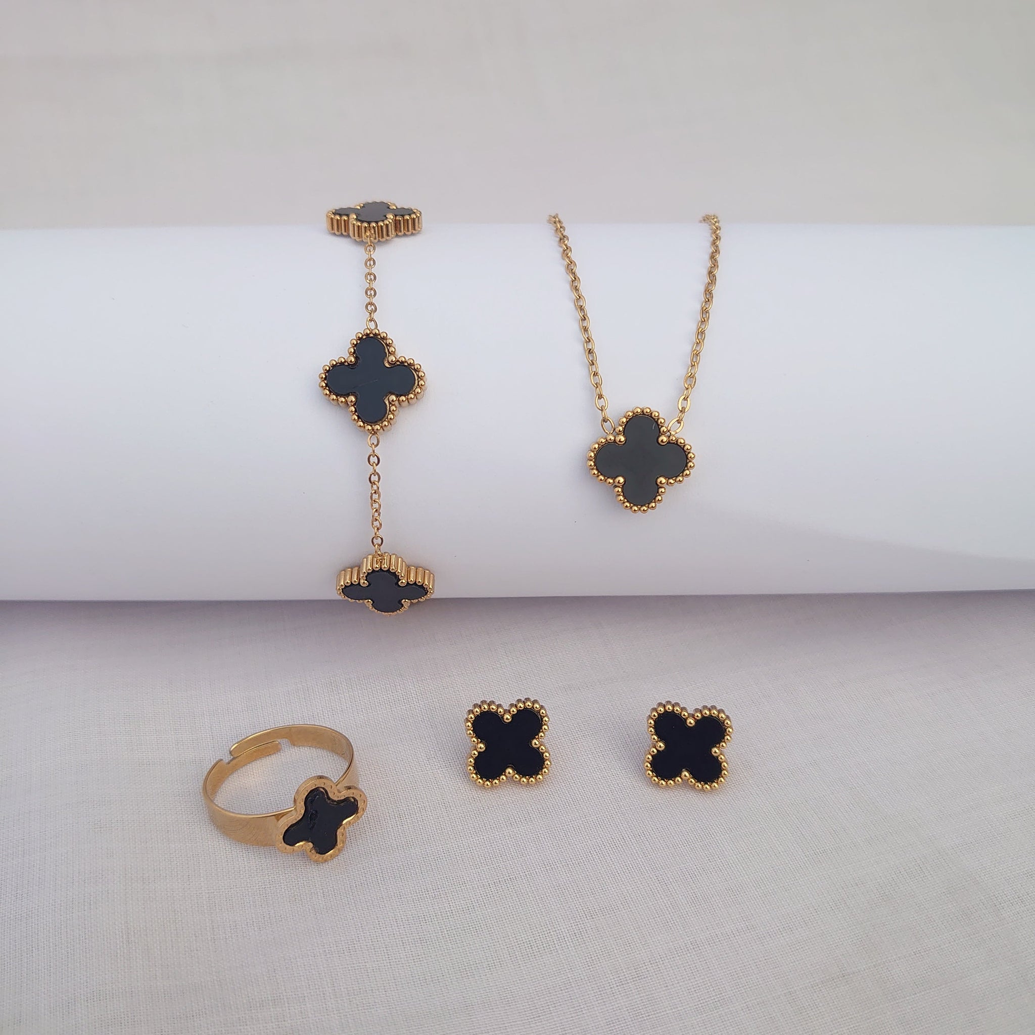 Stainless Steel Black Clover Set