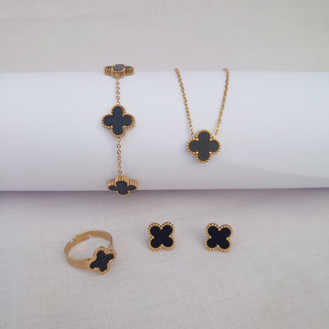 Stainless Steel Black Clover Set