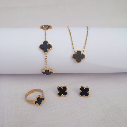 Stainless Steel Black Clover Set