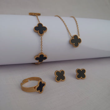 Stainless Steel Black Clover Set