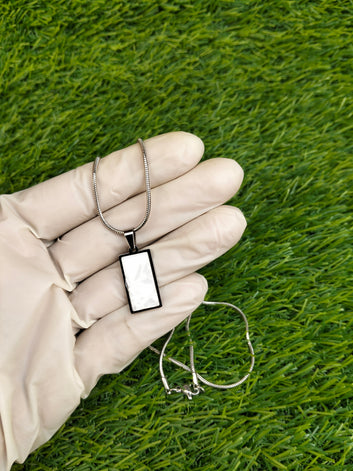 DOUBLE SIDED PENDANT BLACK & WHITE ( Man's & Women's ) Black & White
