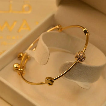 Alloy Diamond Gold-plated Bangle Set  (Pack of 2)